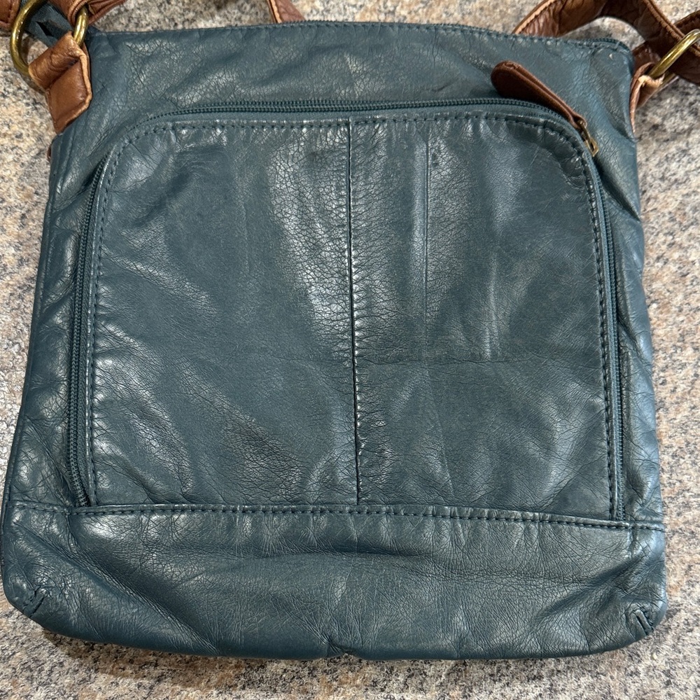 Bueno Stylish Brown and Green/Blue Women's Bag - Picture 6 of 8